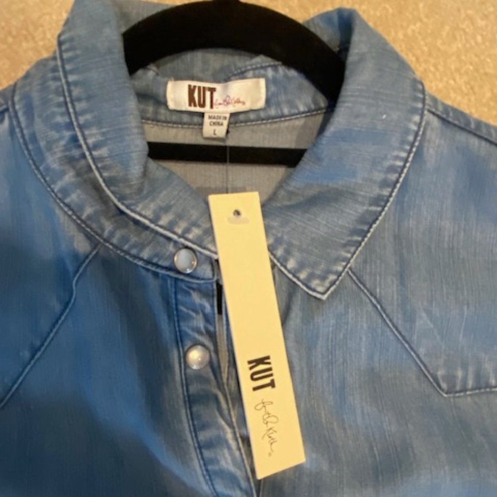 Kut from the Kloth Button Down Dress Size L (NWT)